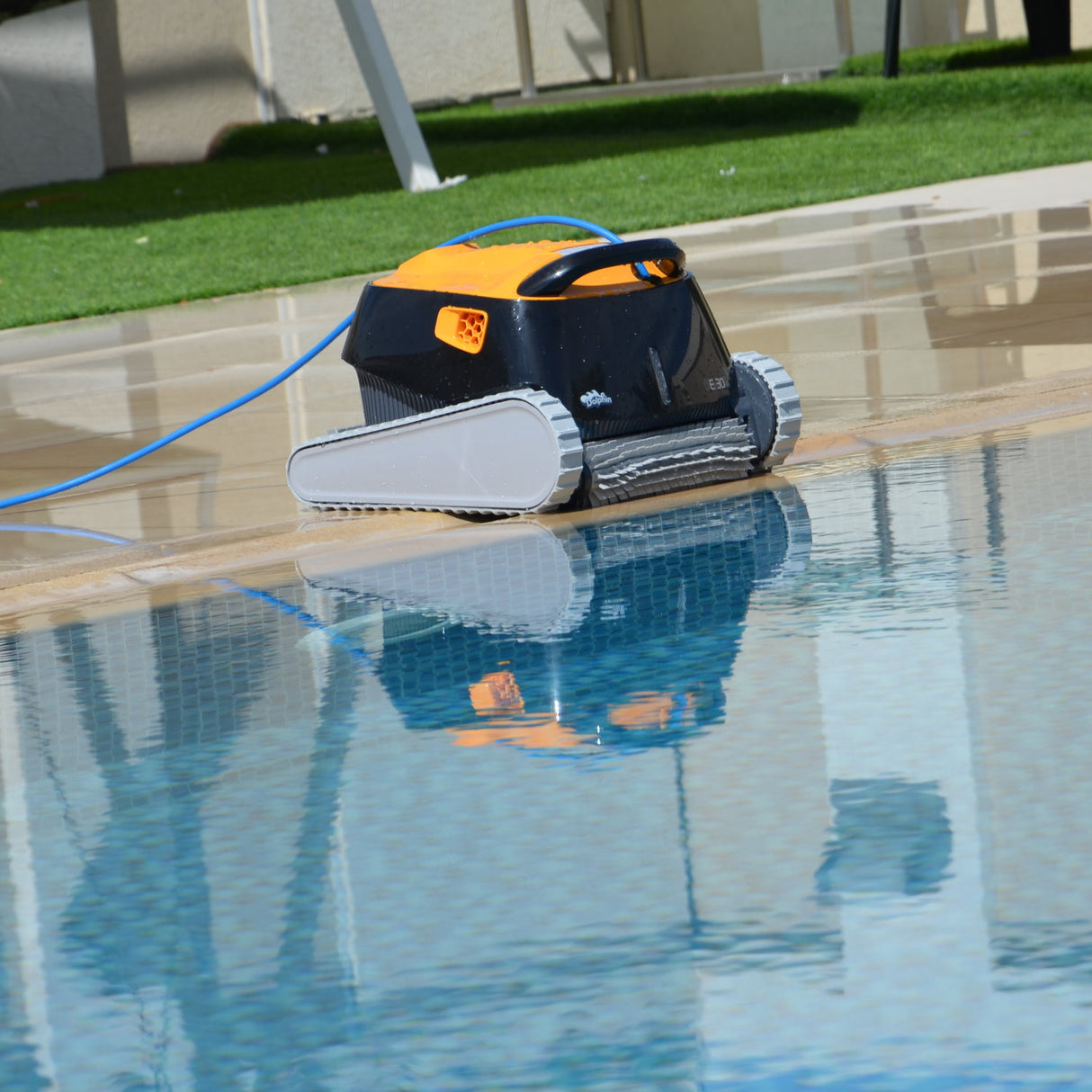 Robot de piscine Dolphin E35 nettoyeur de murs et sols avec caddy 