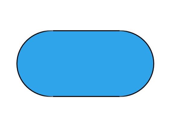 Poolfolie für Ovalformbecken mit Einhängebiese 5,25m x 3,20m / 1,20m / 0,80mm / blau - B-Ware
